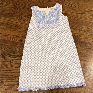 Vineyard vines 14 girls Blue and White Sleeveless Dress shift